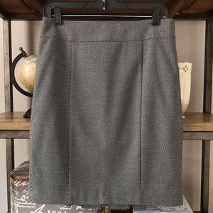 The Limited Pencil Skirt Micro Check Pleated Gray
